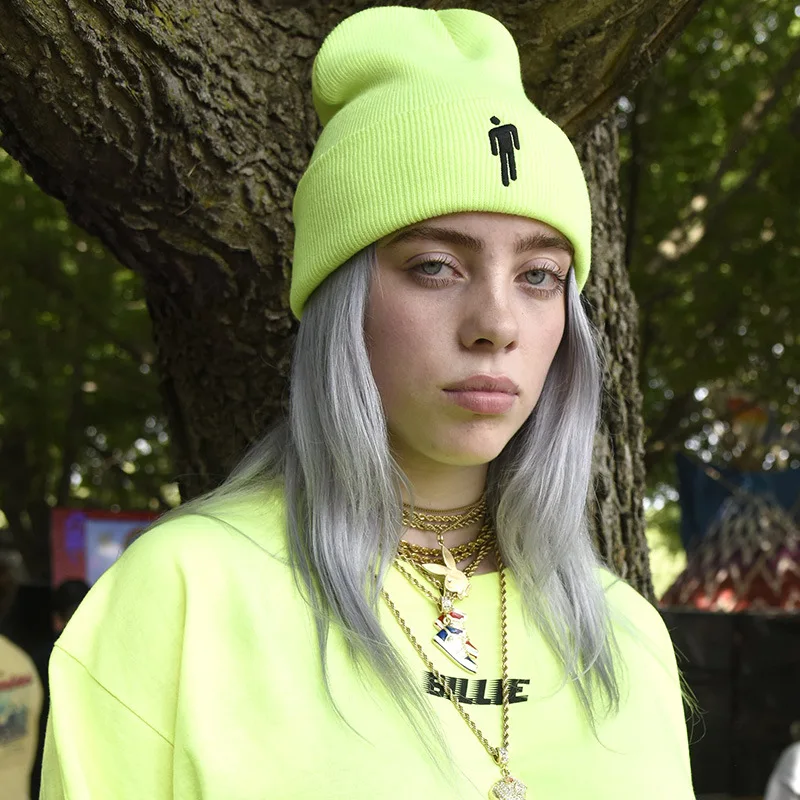 Billie Eilish футболка женская мода флуоресцентный зеленый высокое качество облегающие мягкие топы Короткий рукав o-образный вырез хипстер для женщин Топ