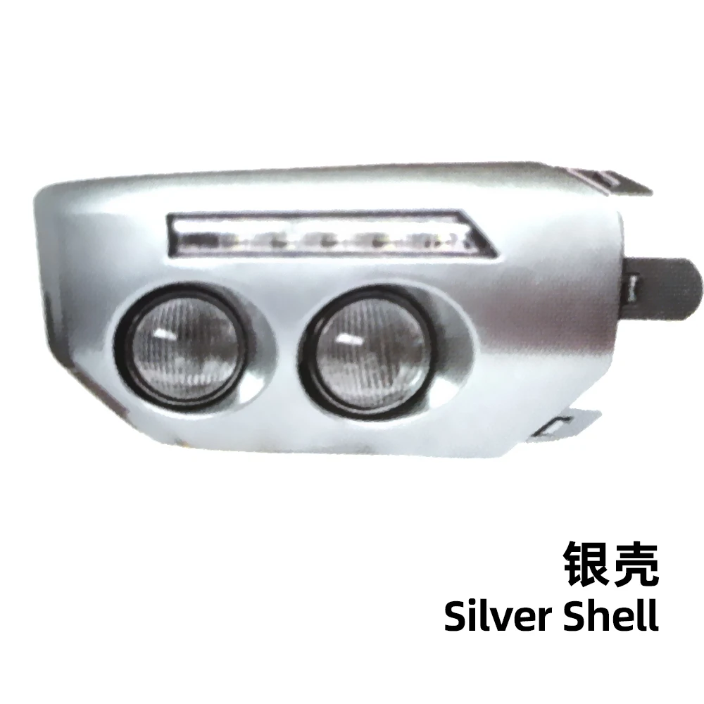 Silver shell 2 шт. автомобиля светодиодный DRL Дневной Бег светильник для Toyota Fj Cruiser 2007 2008 2009 2010 2011 2012 2013 рама противотуманной фары противотуманные светильник - Цвет: Silver shell