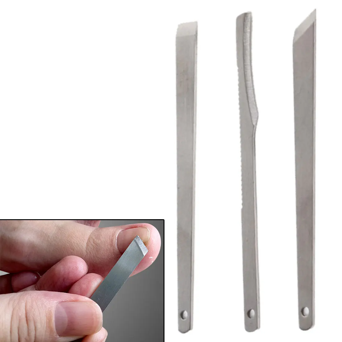 3pcs/set Manicure Pedicure Tools Toe Nail Knife Shaver Nail Clipper Dead Skin Remover Ingrown