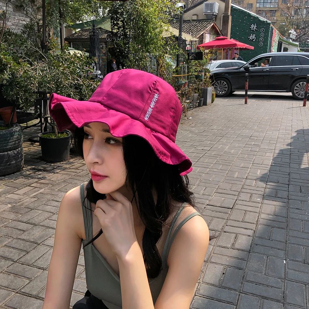 Unisex Summer Foldable Bucket Hat Women Outdoor Sunscreen Cotton Fishing Hunting Cap Summer Hats For Women Anti-UV Visor Gift