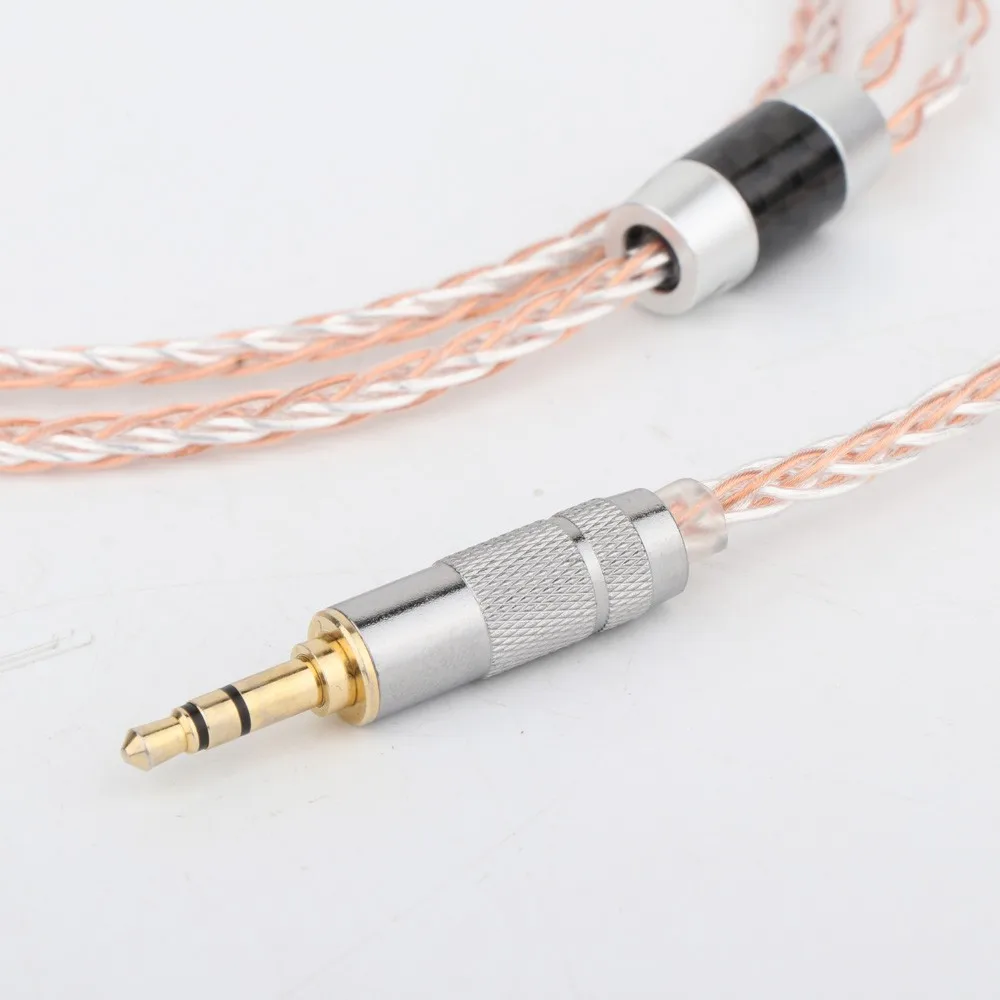 1PCS 8 Cores 7N OCC Silver Plated Sundara Aventho focal elegia t1 t5p D7200 MDR Z7 2 5 3 5 4 4mm Balance Headphone Cables