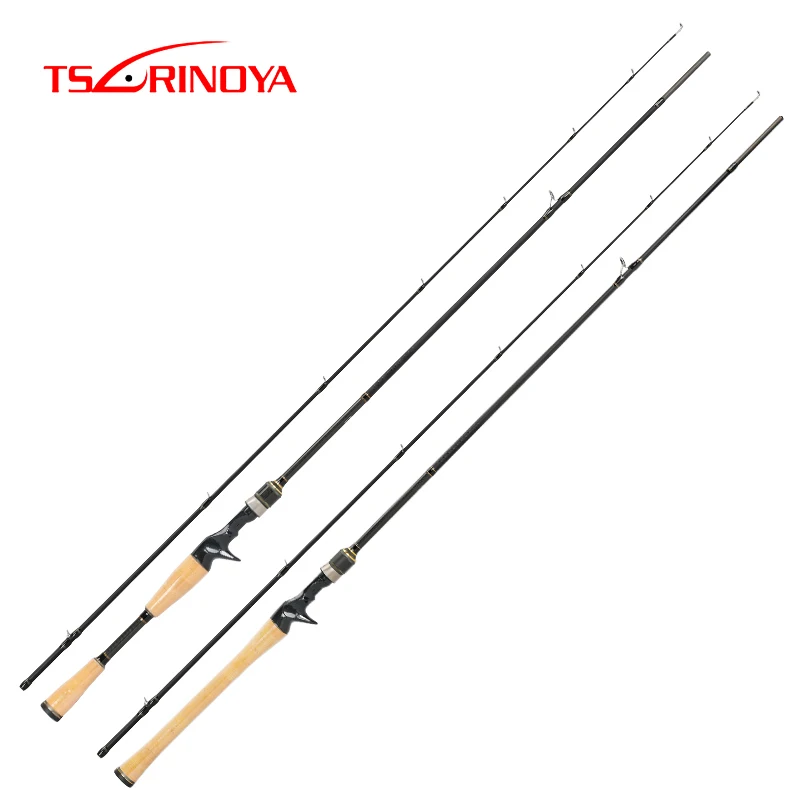 TSURINOYA Fishing Rod PROFLEX C632L 1.91m L Power Baitcasting Rod Fuji Guide Durable Cork Handle 2 PCS Bait Casting Bass Rod