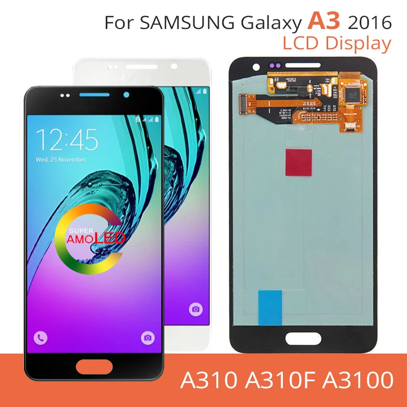 Для samsung galaxy A310 дисплей A310 SM-A310F A310M A310H A310f A3100 ЖК-дисплей 4,7 ''Экран Замена