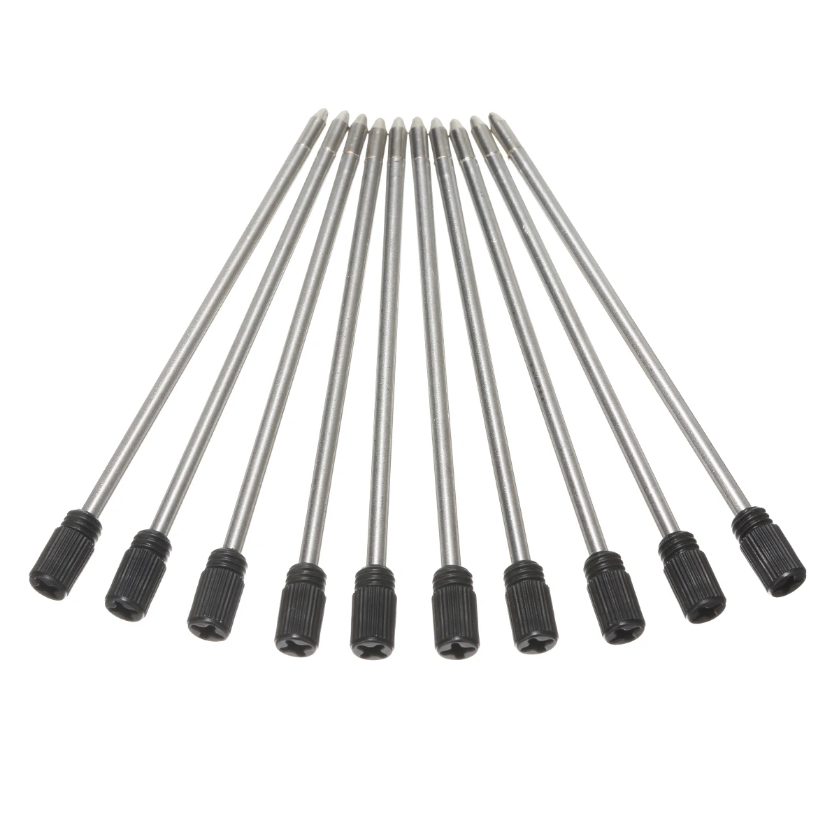 20 pcs/lot Metal Pen Refill for Crystal Diamond Ballpoint Pen Student Pens Rod Cartridge Core Black Ink Color 7cm Length