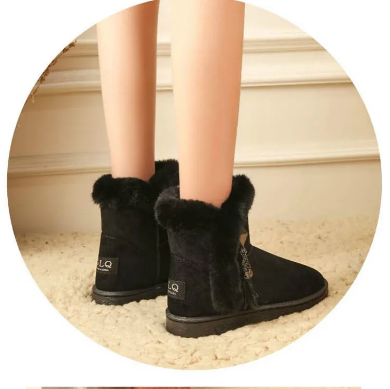 SWONCO зимние сапоги; женская зимняя обувь; Черные ботильоны; коллекция года; женские модные зимние сапоги с кисточками и хлопковой подкладкой; теплая обувь