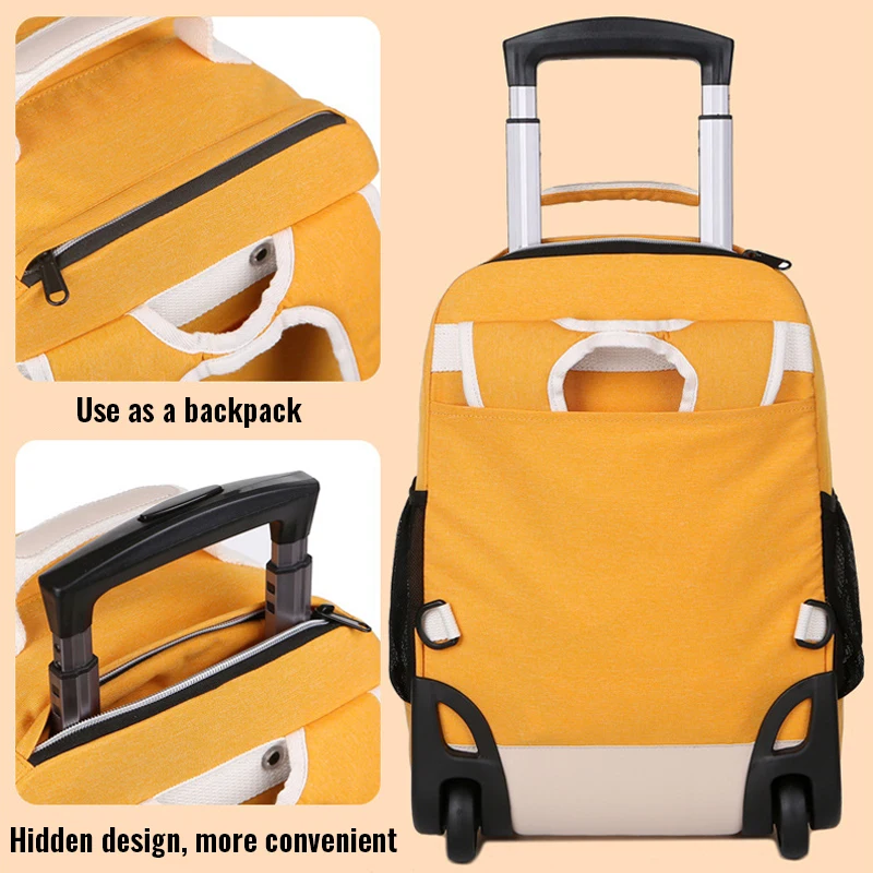 MARKROYAL Rolling Trolley Luggage Travel Backpack Trolley Rolling Bags Women Wheeled Backpacks Suitcase On Wheels