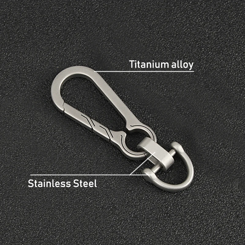 Sleek Titanium Alloy Keychain & Buckle Car Accessory