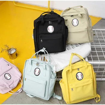 

2020 lovely new solid color simple women's Travel Backpack versatile handbag Korean school bag waterproof nylon Backpack
