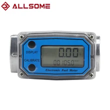 ALLSOME – débitmètre de Turbine numérique LED, 5 120L/Min, pour liquide, Diesel, carburant, débitmètre d'eau