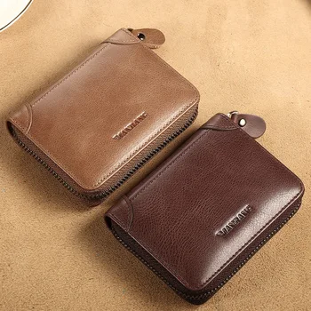 

Card Bag Men's Leather Multi-card Driver's License Leather Bag Men's Zipper Bag Credit Card Card Holder