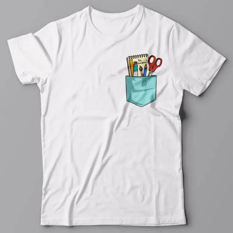 New 2019 Fashion T Shirt Men Summer Style Funny T-Shirt With Printed Pocket - Be Awesome Graphic Teecool Tees | Мужская одежда