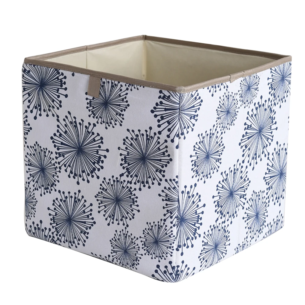

New 33x33x33cm With Handle Storage Box DIY Cosmetic Organizer Universal Container Laundry Basket Protective Folding Linen Home