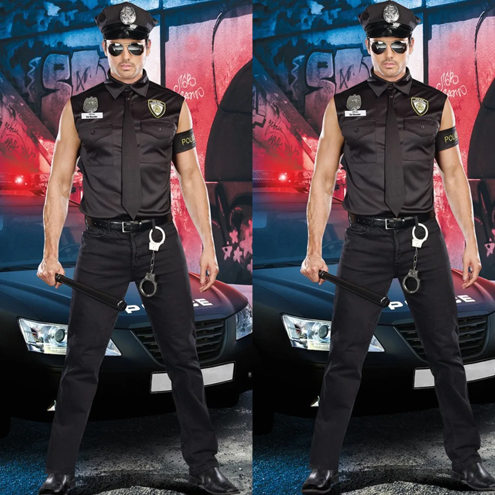 Algún día Pantano analogía Disfraces de policía estadounidense para Halloween, uniforme de policía de  Carnaval para adultos, ropa de Cosplay de oficial de policía para hombres,  rendimiento de fiesta|Trajes festivos| - AliExpress
