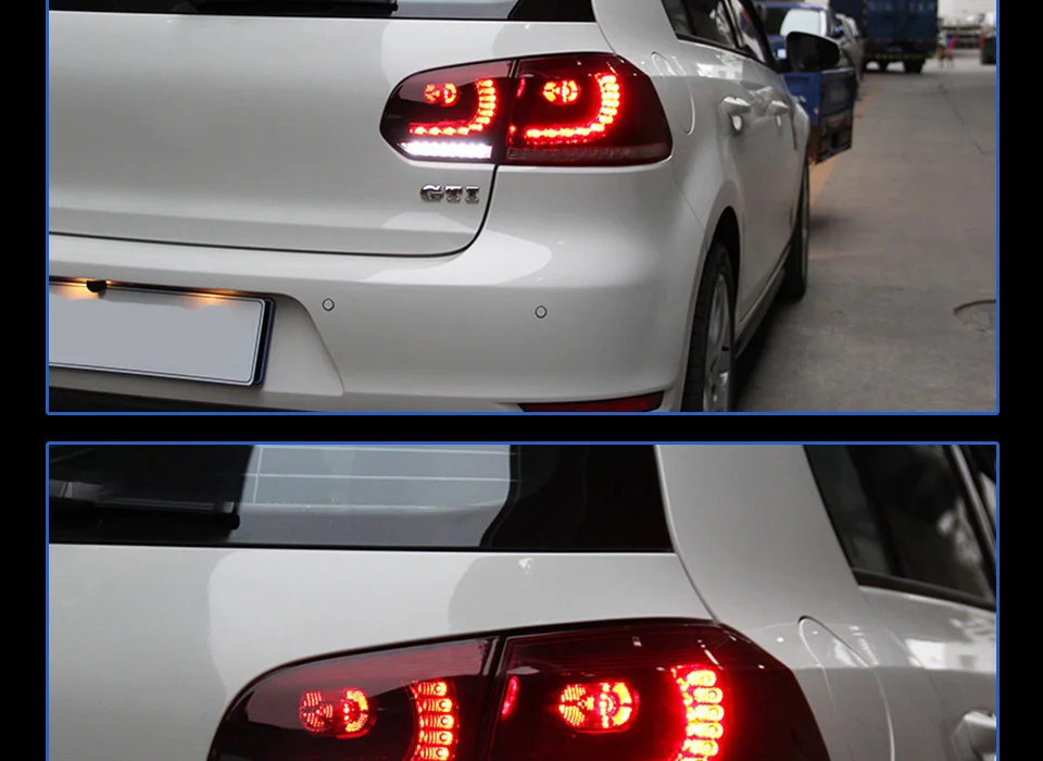 Задние фонари для VW 2009-2012 Golf 6 R20 DRL дневные ходовые огни Задний фонарь светодиодный Биксеноновая лампа Противотуманные фары тюнинг автомобильные аксессуары