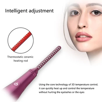 

Heated Eyelash Curler Mini USB Charging Electric Eyelash Curler with LCD Display for Quick Long Lasting Eyelash Curling