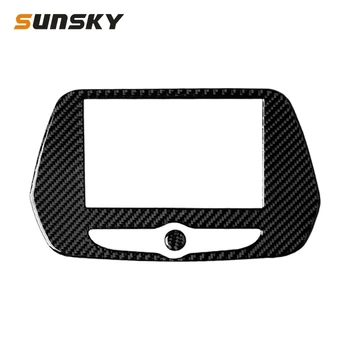 

2 in 1 Car Carbon Fiber Navigation Frame Decorative Sticker for Chevrolet Camaro 2017-2019