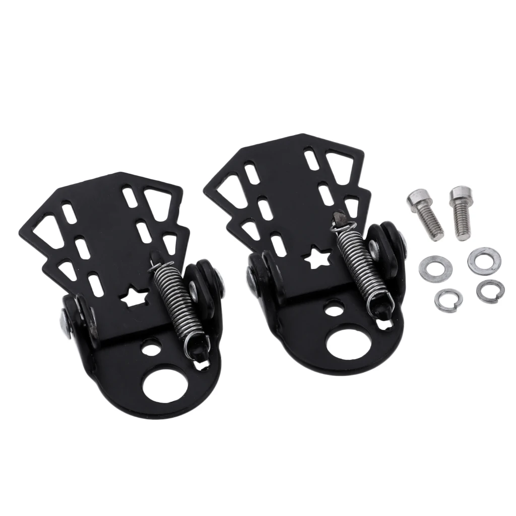 1 Pair Universal Bicycle Rear Seat Pedal Steel Folding Mountain Bike Cycling Riding Footpegs