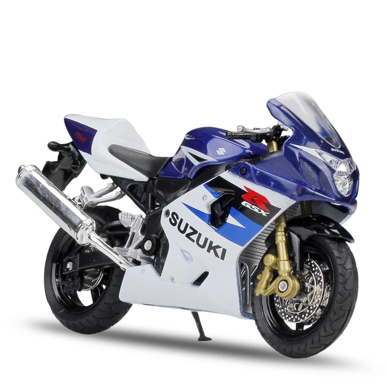 

Модель мотоцикла Welly 1:18 SUZUKI GSX-R750, модель мотоцикла из сплава, миниатюрная гоночная игрушка для коллекции подарков