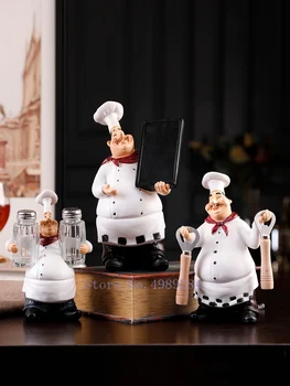 

CREATIVE RESIN CHEF LOVELY CRAFTS DECORATION DINING TABLE CUPBOARD CHARACTER SCULPTURE KITCHEN FURNISHING DECORATION ACCESSORIES