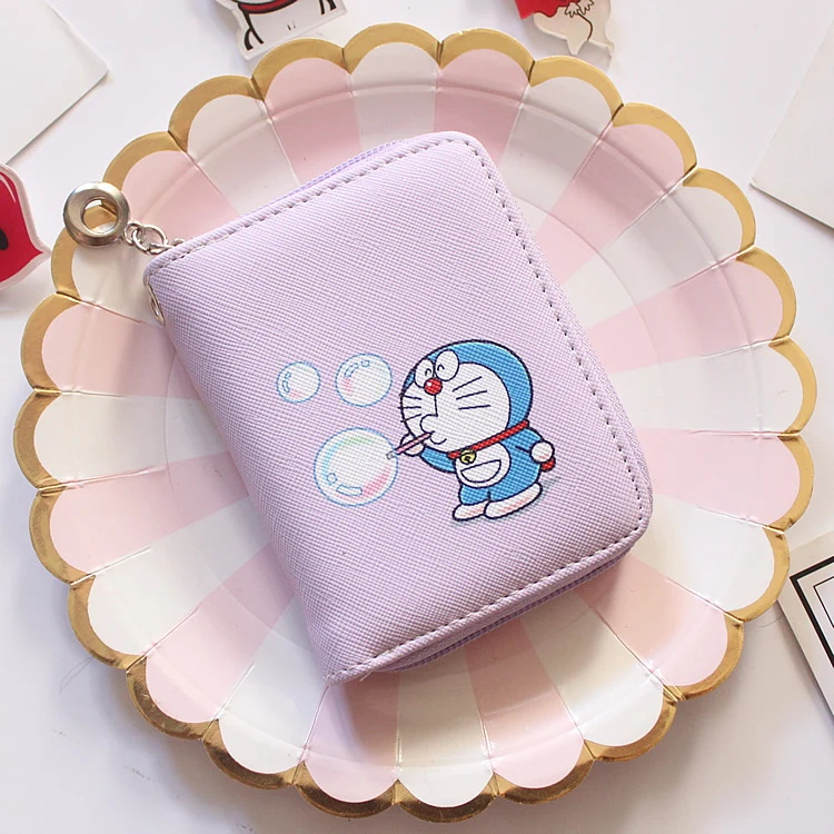 Doraemon Credit Card With Zipper Wallet Business Casual Hand Wallet
