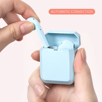 

i12 TWS Macaron Wireless Earphones Bluetooth 5.0 Headphone Headset Pop-up Earbuds Earpiece for xiaomi huawei phone charging box