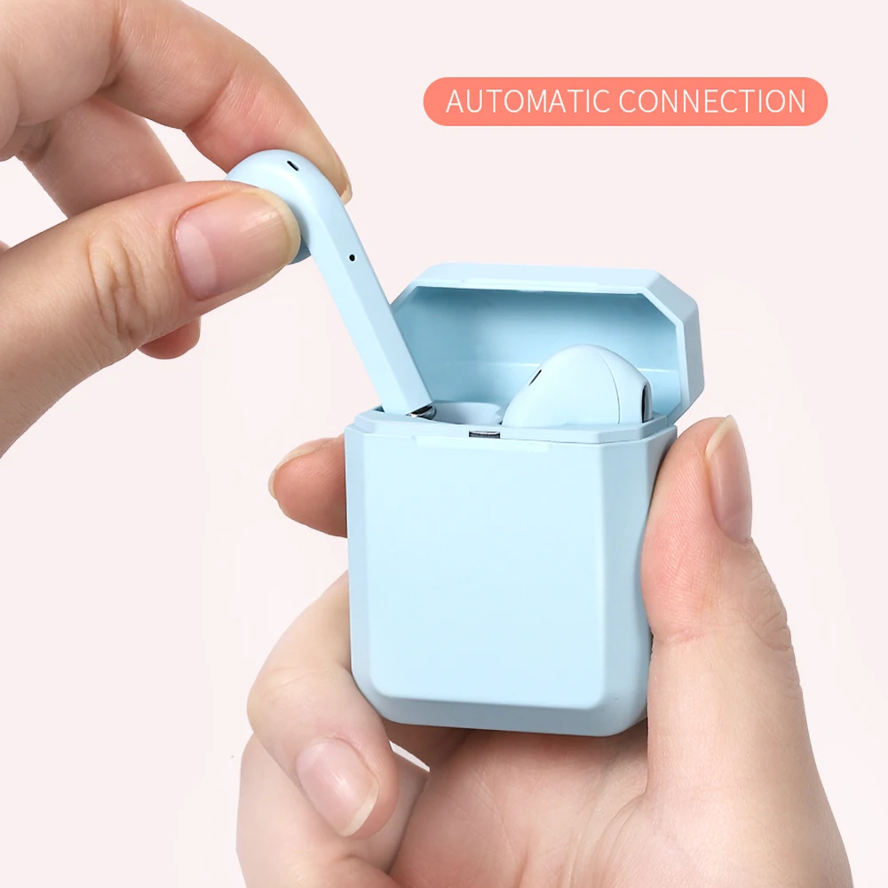 i12 TWS Macaron Wireless Earphones Bluetooth 5 0 Headphone Headset Pop up Earbuds Earpiece for xiaomi huawei phone charging box