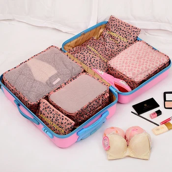 

New 6 Pcs Household Oxford Traveal Storage Bags Pouches Set Clothing Sorting Packing Cubes Waterproof Luggage Organizer