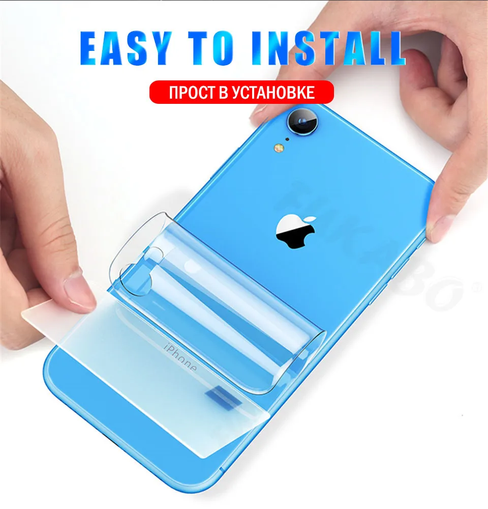 

2pcs/lot Back Screen Protector Hydrogel Film For iPhone 7 8 Plus 11 Pro XR X XS Max Protection For iPhone 7 6 6s Plus Film