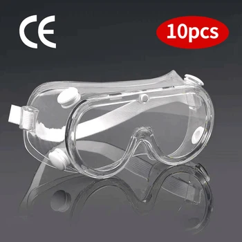 

10PCS Workplac safety glasses eye protection transparent glasses windproof dustproof antifog protective glass