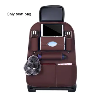 

PU Leather Pad Bag Car Seat Back Organizer Foldable Table Tray Storage Bag Foldable Dining Table Car Seat Storage Bag