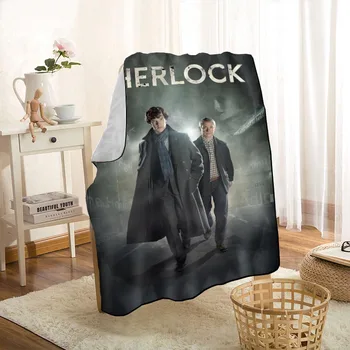 

New Arrival Sherlock Blankets Printing Soft Blanket Throw On Home/Sofa/Bedding Portable Adult Travel Cover Blanket