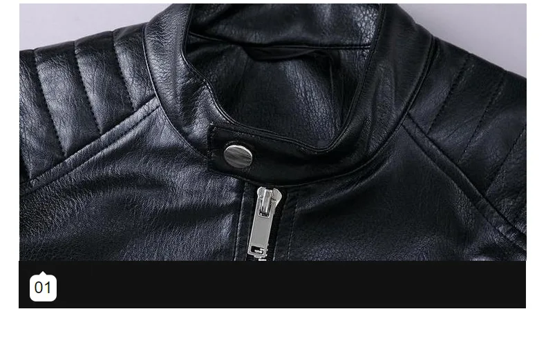 ABOORUN/мужская кожаная куртка в стиле панк с заклепками в стиле пэчворк; Байкерская байкерская куртка из искусственной кожи; Осенняя Повседневная Верхняя одежда для мужчин; R2587