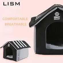 Особенности: Модный съемный чехол коврик складной дом собаки питомника собака кровати для малых и средних и больших размеров, для собак товары для домашних животных домик для домашних животных собака кровати для кошек