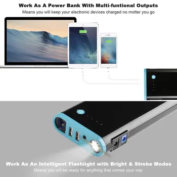 

CATUO 20000mAh Portable Auto Car Jump Starter Battery Booster with USB Power Bank LED Flashlight for Truck Motor Boat
