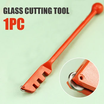 

Glass Cutting Tool 5"Ball Handle Carbide Wheel Cutter Multifunction Diamond Tipped Glass Tile Cutter Window Craft For Hand Tool