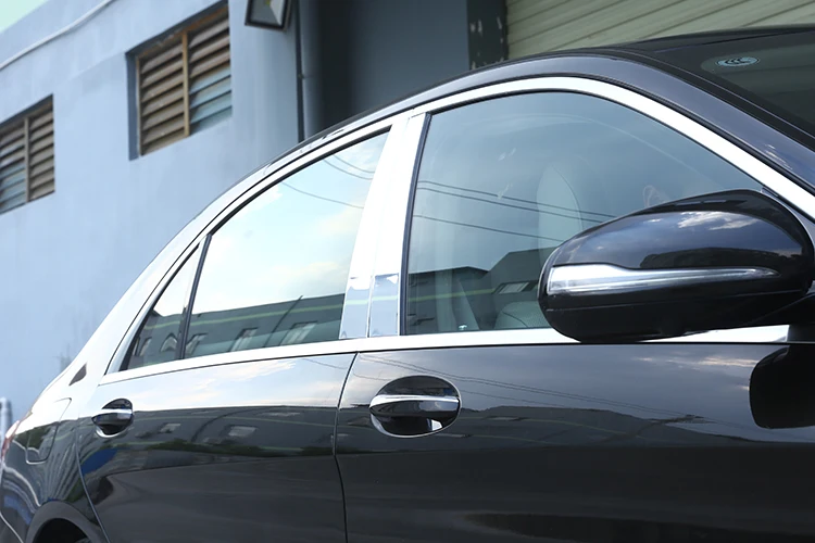 Для Mercedes Benz W221 s-класс S300L S350L S400L S500L S600L 2008-2013 автомобильные аксессуары оконная формовочная отделка алюминиевый сплав