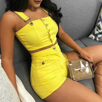 

NEDEINS Sexy Denim Short Women Summer Bodycon Party Club Rompers Female Black Strap Jeans Playsuit Overall