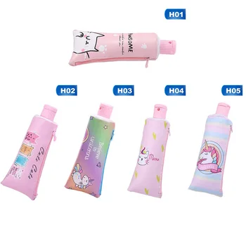 

Creative Toothpaste Modeling Pencil Case Kawaii Animal Unicorn Cat With Pencil Sharpener Pencils Bag Stationery Pouch School