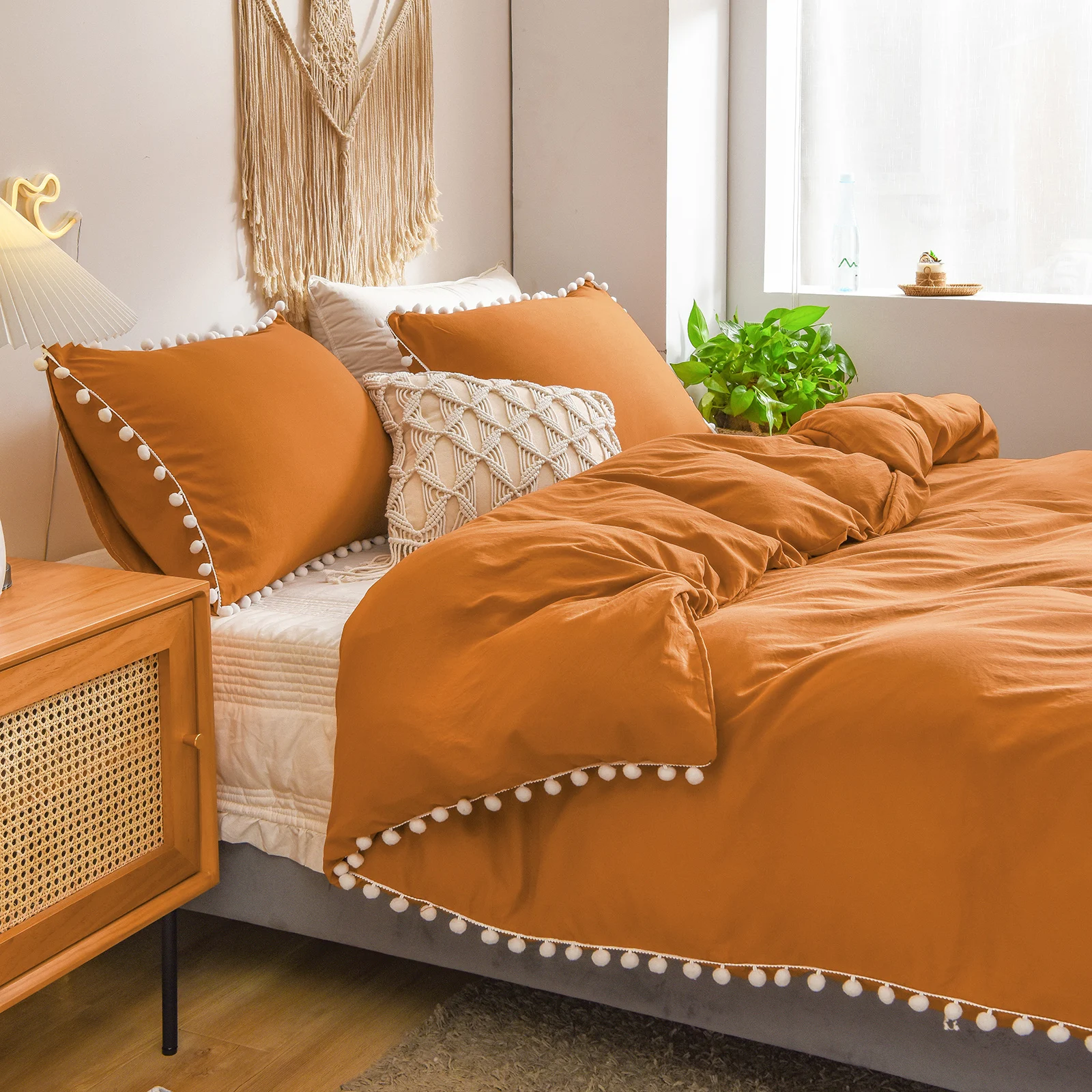Burnt Orange Bedding Set Pumpkin Duvet 