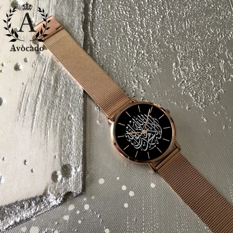 Авокадо модные мужские часы простые арабские кварцевые часы розовое золото из нержавеющей стали сетчатый ремень спортивные часы Reloj Masculino