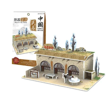 410929 Миниатюрный 1:12 кукольный домик мебель для кукол мини 3D деревянная головоломка DIY Строительная модель игрушки для детей подарок - Цвет: 410929