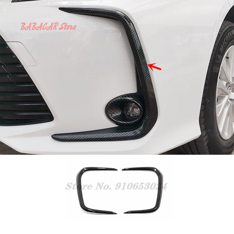 For Toyota Corolla 2019 2020 ABS Chrome/Carbon Fiber Sedan Car Head Front Fog Light Lampshade Cover Trim Car Styling Accessories