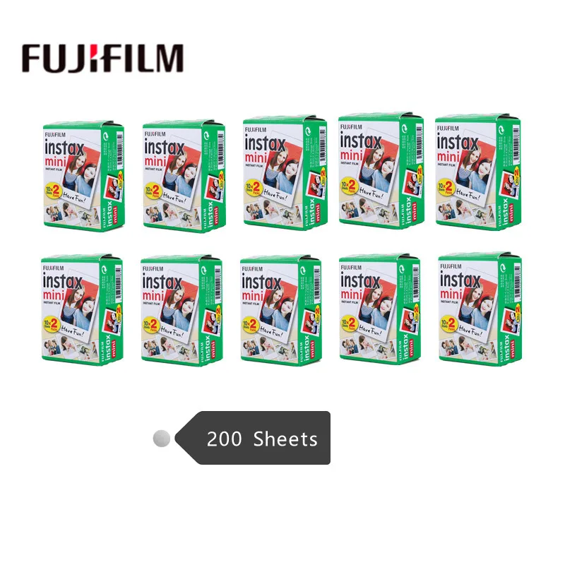 Fujifilm Instax Mini 9 8 пленка белый край 20 200 листов фотобумага Fuji 8/7 s/25/50/90|Фотоплёнка| |