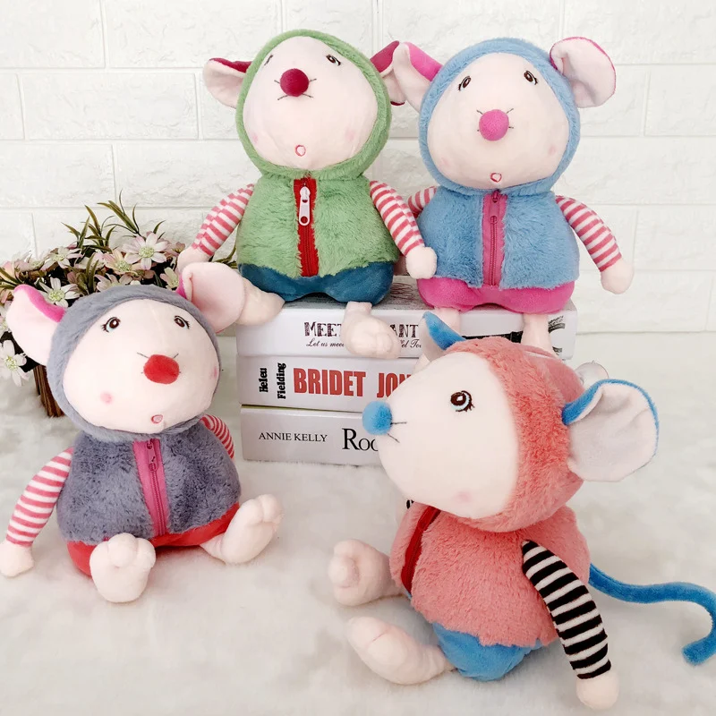 

25cm Cute Mouse Plush Toy Soft Stuffed Cartoon Hamster Animal Doll Car Pendant Baby Appease Sleeping Toys Kid Birthday Best Gift