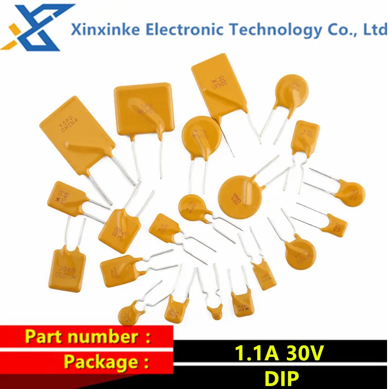 5 шт. плавкий предохранитель 1,1a 30 в 1100 МА PPTC DIP самовосстанавливающийся плавкий предохранитель 5 мм