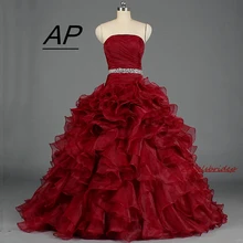 ANGELSBRIDEP бальное платье из органзы с открытыми плечами, пышное платье, элегантное бальное платье для 15 лет, вечерние платья в винтажном стиле