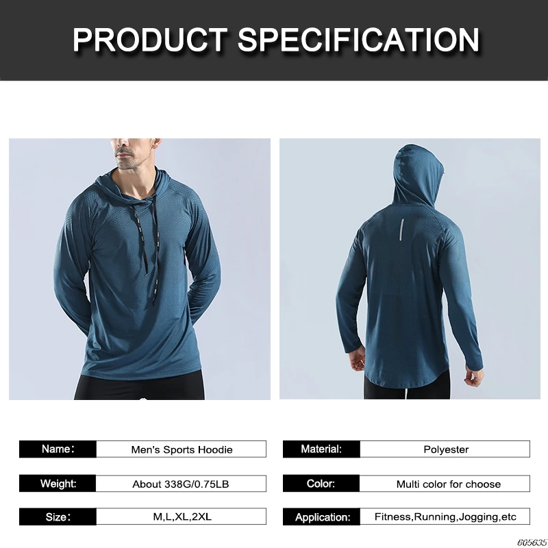 Men's T-shirt Hoodies long sleeve Autumn Casual T-shirt Sweatshirt shirt Hooded Breathable Coat Outerwear Gym Fitness Clothes