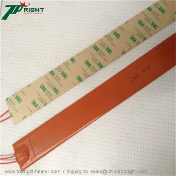 

310x35mm 12v 125w silicone rubber heater blet with 3M