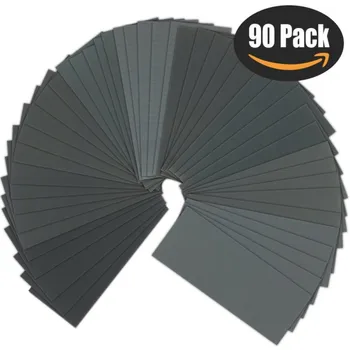 

90pcs / set Disc 9*3.6 inch 60#-5000# Round sandpaper Sand Grain Sheets Hook and Ring Sanding Disc for Sander Polishing Tool
