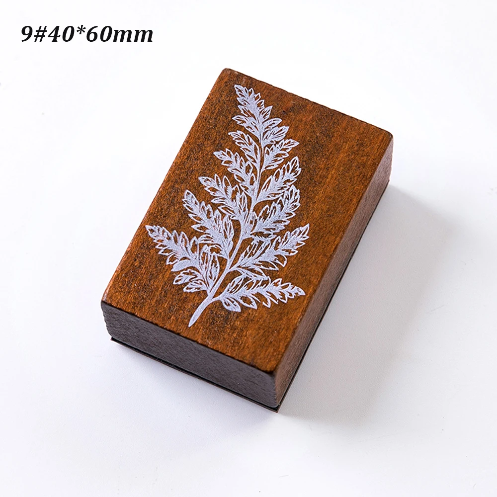 9-40x60mm 1 шт. винтажная серия джунглей деревянный резиновый штамп лесные растения Луна Декор многофункциональная печать DIY Ремесло Скрапбукинг Канцелярские Принадлежности - Цвет: 9-40x60mm